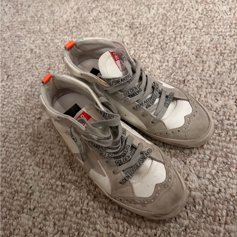 Golden Goose Style Women's White & Gray Casual Sneakers